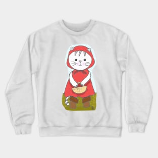 Little gaperucita with brown boots Crewneck Sweatshirt